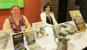 Susanna Reilly and Amanda Headlee at the launch of Somewhere in the Middle of Eternity (c) 2014, Evon Zundel